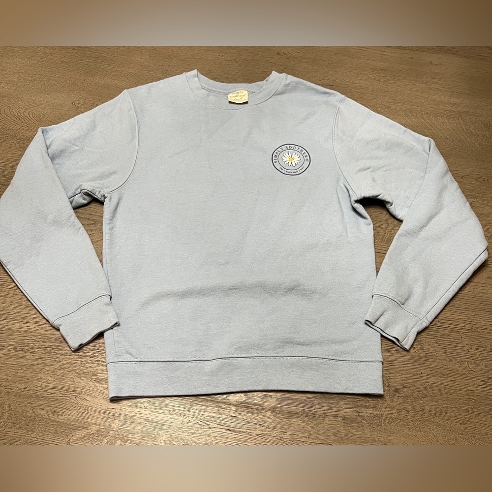 Women’s Simply Southern Dusty Blue Sweatshirt Size Small